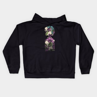 Floral Afro Pick Kids Hoodie